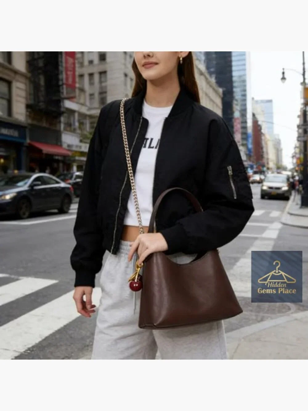 Small Hobo Shoulder Bag Crossbody Handbag Faux Leather Tote Purse Trendy